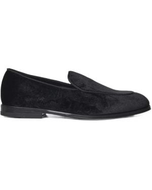 Henderson Velvet Grosgrain-Trim Loafers - Blue