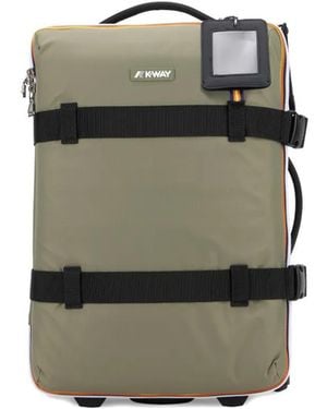 K-Way Logo-Patch Buckle-Strap Luggage & Holdalls - Green