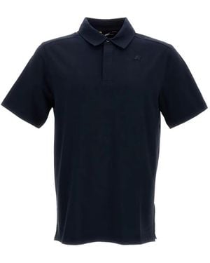 K-Way Viggo Logo-Patch Polo Shirt - Blue