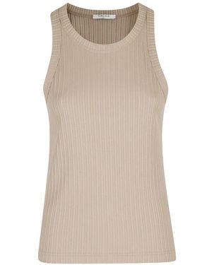 Circolo 1901 Ribbed Racer Vest - Natural