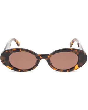 Palm Angels Tortoiseshell-Effect Round-Frame Sunglasses - Pink