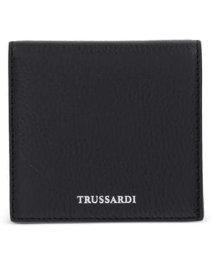 Trussardi Office Textured Wallet - Black