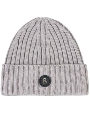 Bogner Bony Ribbed Cable-Knit Beanie Hat - Grey