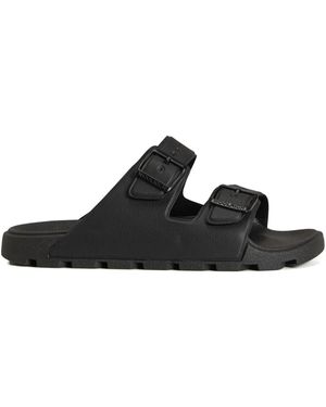 Woolrich Sandalen Met Dubbele Gesp - Zwart