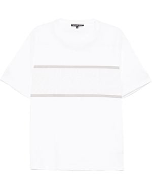 Michael Kors Gestreiftes T-Shirt - Weiß