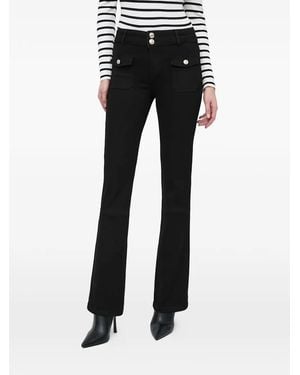 Morgan Vaqueros Bootcut Con Bolsillos - Negro