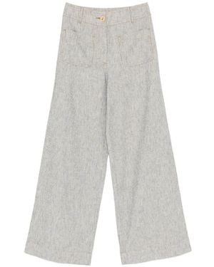 Sessun Manhatti Striped Palazzo Pants - White