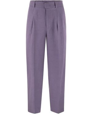 PT Torino Daisy Pleated Trousers - Purple