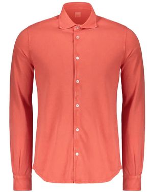 Fedeli Long-Sleeve Cotton Shirt - Pink