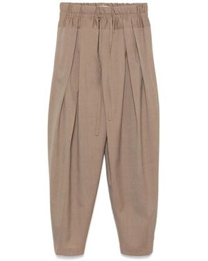 Jil Sander ウール ワイドパンツ - ナチュラル