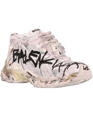 Balenciaga Graffiti-Print Trainers - Pink