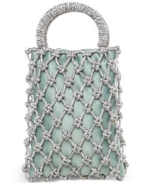 Rosantica Sac Cabas Brodé De Perles - Bleu