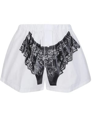 VAQUERA Trompe L'Oeil Boxer Shorts - Weiß