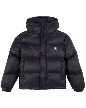 Sporty & Rich Logo-Patch Puffer Jacket - Blue