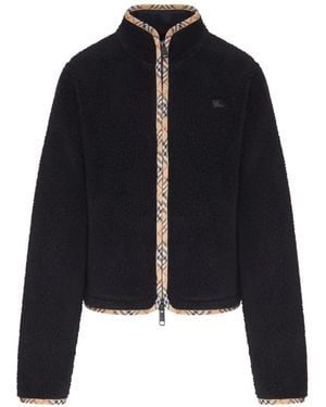Burberry Chaqueta Con Ribete Check - Azul