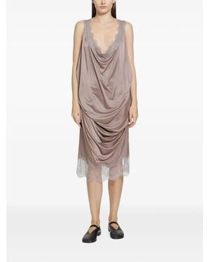 PILLINGS Maxikleid Mit Spitze - Natur