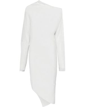 P.A.R.O.S.H. Asymmetric Midi Dress - White