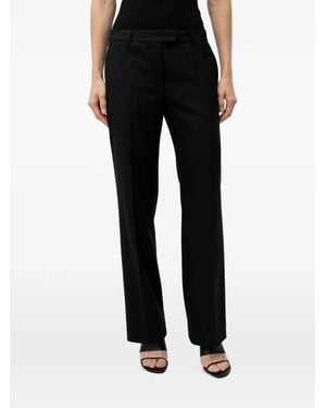 HUGO Pressed-Crease Straight-Leg Pants - Black