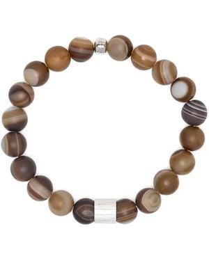Tateossian Armband Mit Achatperlen - Weiß