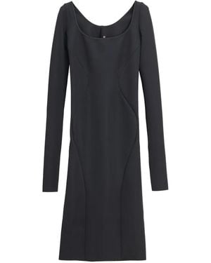 Rick Owens Long-Sleeves Midi Dress - Blue