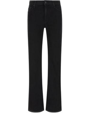 Mother The Weekender Mid-Rise Flared Jeans - Black