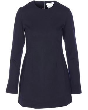 Max Mara Alpino Long-Sleeve Mni Dress - Blue