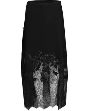 Ulla Johnson Josina Lace-Trim Midi Skirt - Black