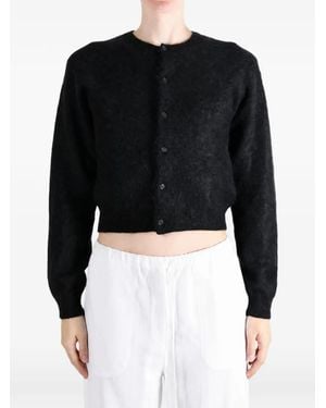 AURALEE Cardigan Crop Tinto - Nero