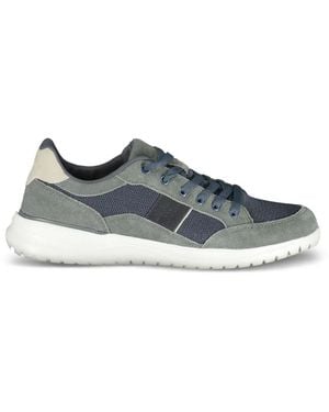 Lumberjack Mesh-Panelled Trainers - Blue