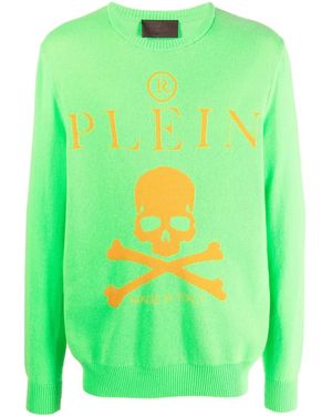 Philipp Plein Skull And Plein Cashmere Jumper - Green
