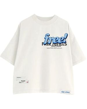 Free Refills Tabloid Graphic T-Shirt - White