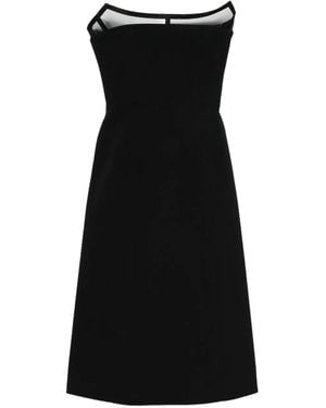 Blumarine Strapless Midi Dress - Black