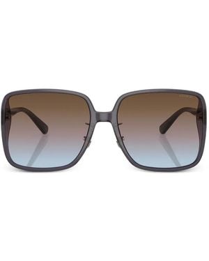 COACH Logo-Lettering Oversize-Frame Sunglasses - Gray