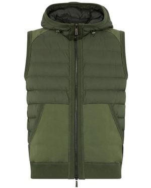 Moorer Gilet Met Capuchon - Groen