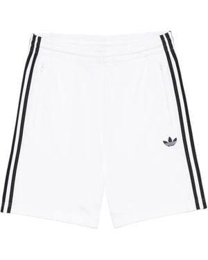 adidas Side-Stripe Logo-Print Shorts - White