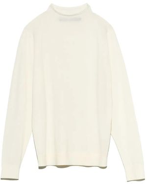 Bimba Y Lola Elfenbeinfarbener Rollkragenpullover Aus Merinowolle - Weiß