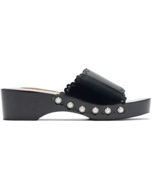 Simone Rocha Sandalen Mit Gewellten Perlen - Weiß
