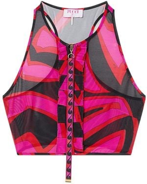 PUCCI Zip-Up Top - Pink