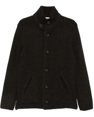 Daniele Fiesoli Ribbed-Knit Button-Up Cardigan - Black