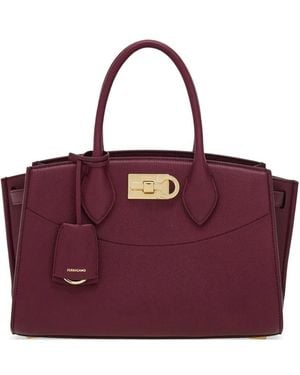 Ferragamo New Studio Soft Bag (M) - Purple