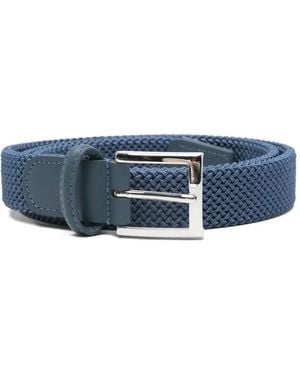 Kiton Woven Buckle Belt - Blue