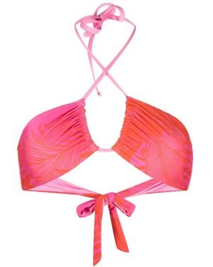 Pinko Halterneck Bikini Top - Red