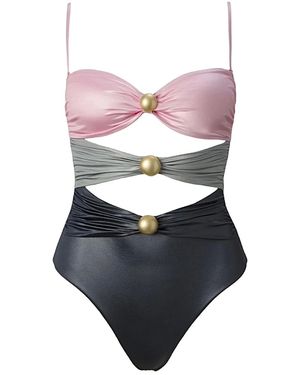 SOFIA ERHAN Verzierter Sarah Badeanzug Mit Cut-Out - Pink
