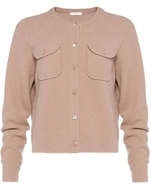 Eres Bonjour Waffle-Knit Cardigan - Natural