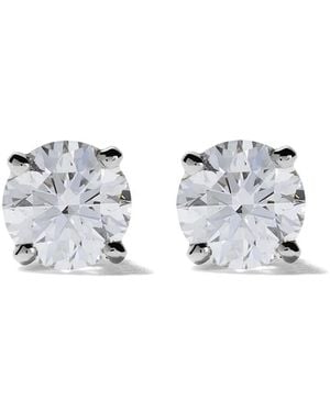 De Beers Platinum Db Classic Diamond Stud Earrings - Metallic