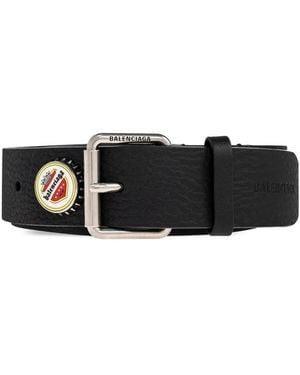 Balenciaga Bottle-Cap-Embellished Bag Strap - Black