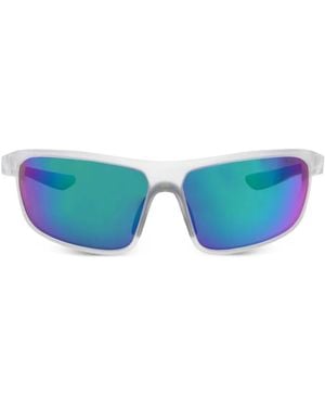 Nike Windtrack Run Rectangle-Frame Sunglasses - Blue