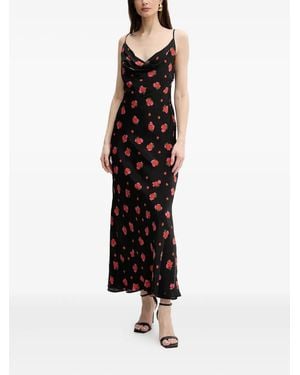 Bardot Abito Midi A Fiori - Nero