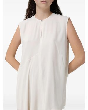 Fabiana Filippi Asymmetric Crepe De Chine Blouse - White