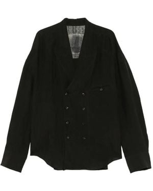 Ziggy Chen Double-Breasted Buttoned Jacket - Black
